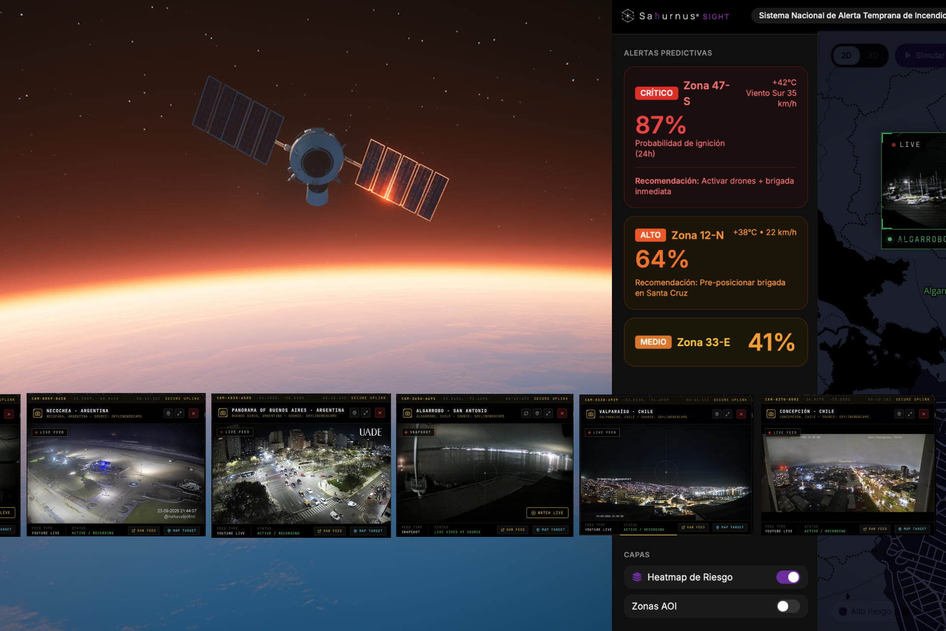 Saturnus Sight, GEO inteligencia espacial para gestión y monitoreo de espacio